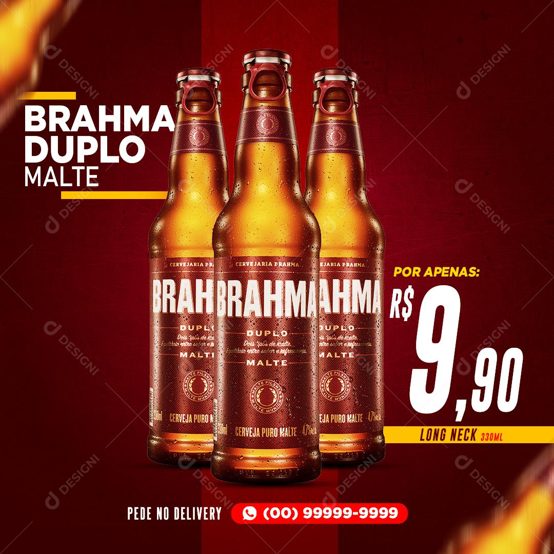 Brahma Duplo Malte Cerveja Social Media PSD Editável