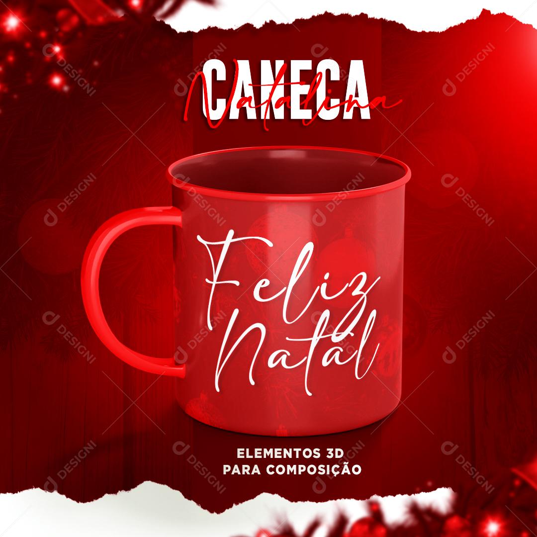 Mockup Caneca Natal PSD Editável
