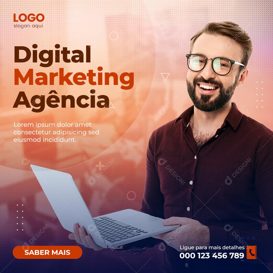 Social Media Marketings Digital Agências PSD Editável