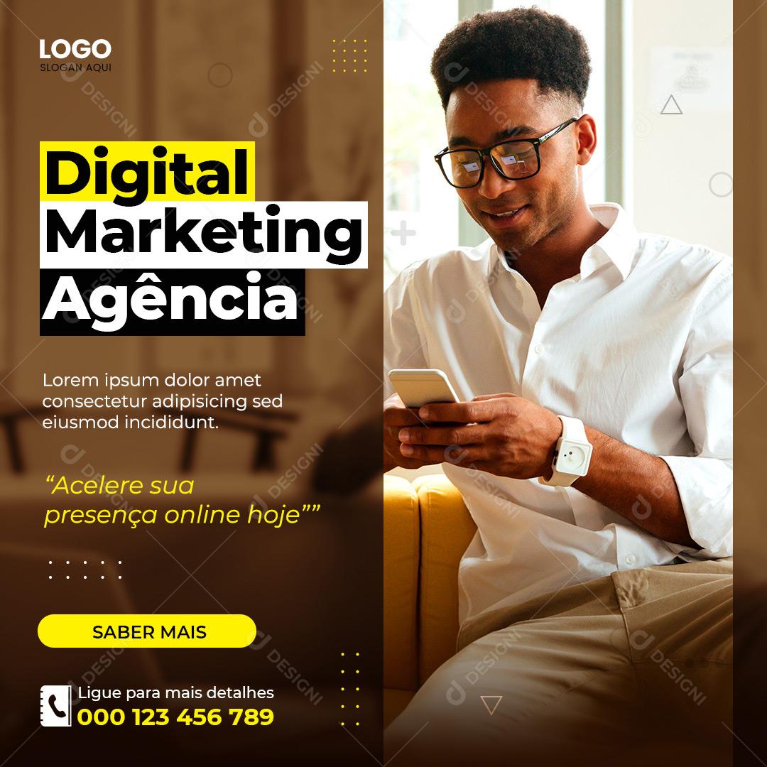 Social Media Marketings Digital Agência PSD Editável