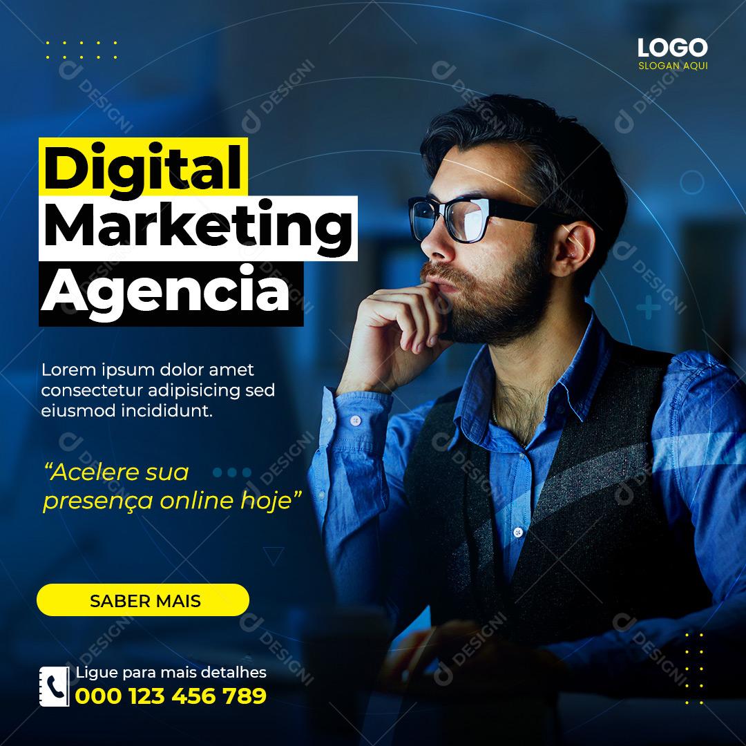 Social Media Marketing Digital Agência PSD Editável