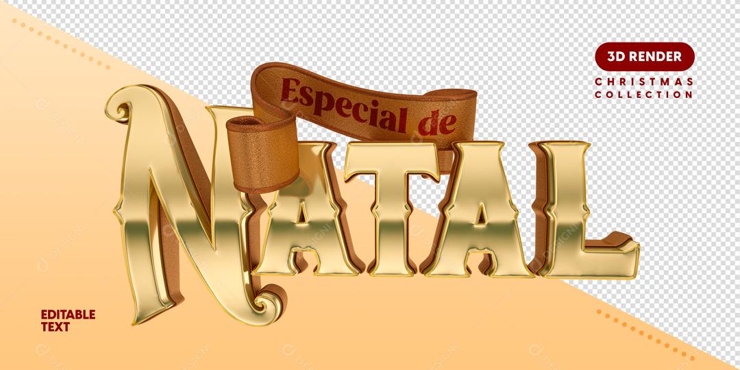 Selo 3D Para Composição Especial De Natal PSD Editável