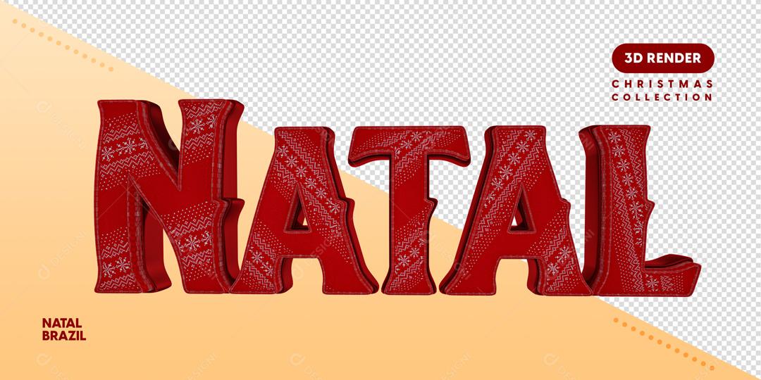 Selo 3D Para Composição Natal Encantado PSD Editável