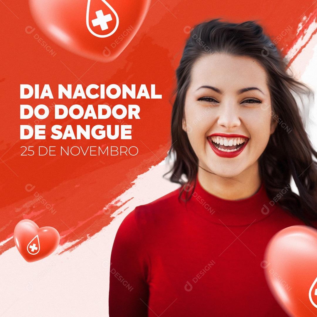 Dia nacional Do Doador De Sangue Social Media PSD Editável