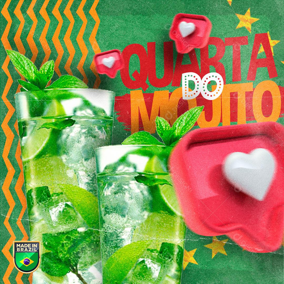 Post Bebida Mexicana Quarta Do Mojito Social Media PSD Editável