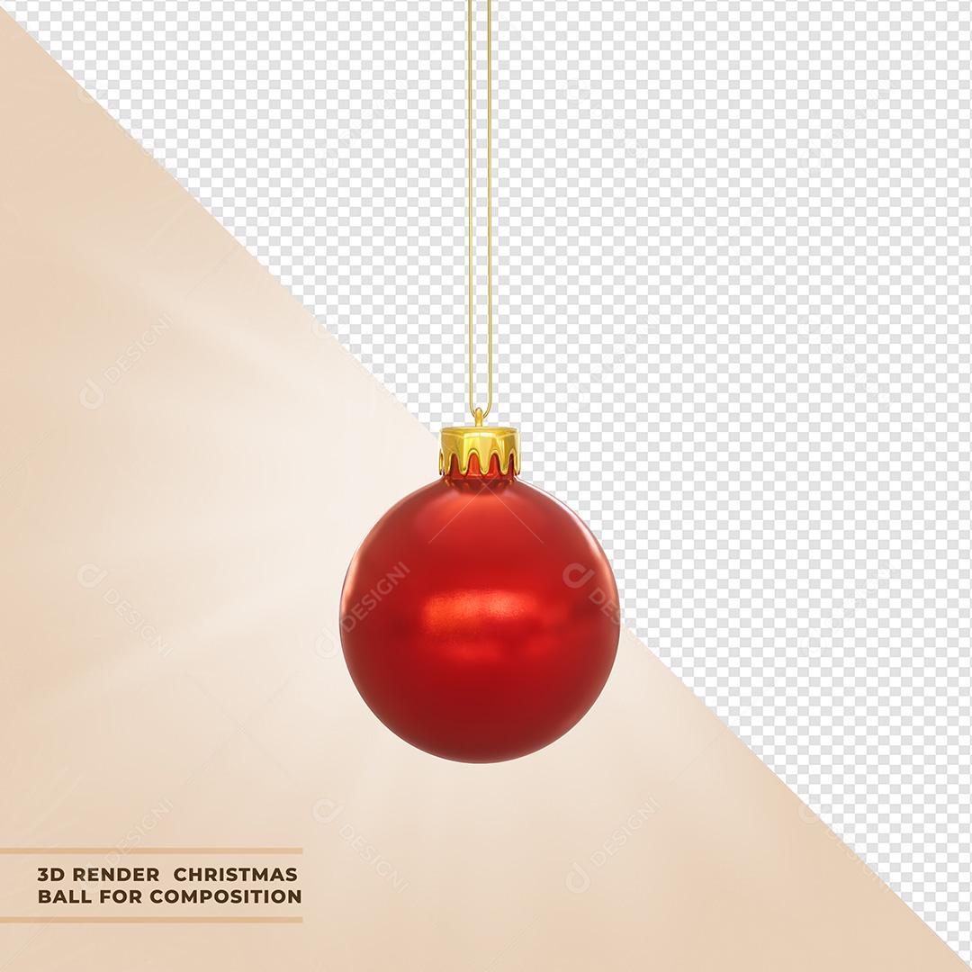 Elemento 3D Para Composição Bola De Natal PNG Transparente Sem Fundo