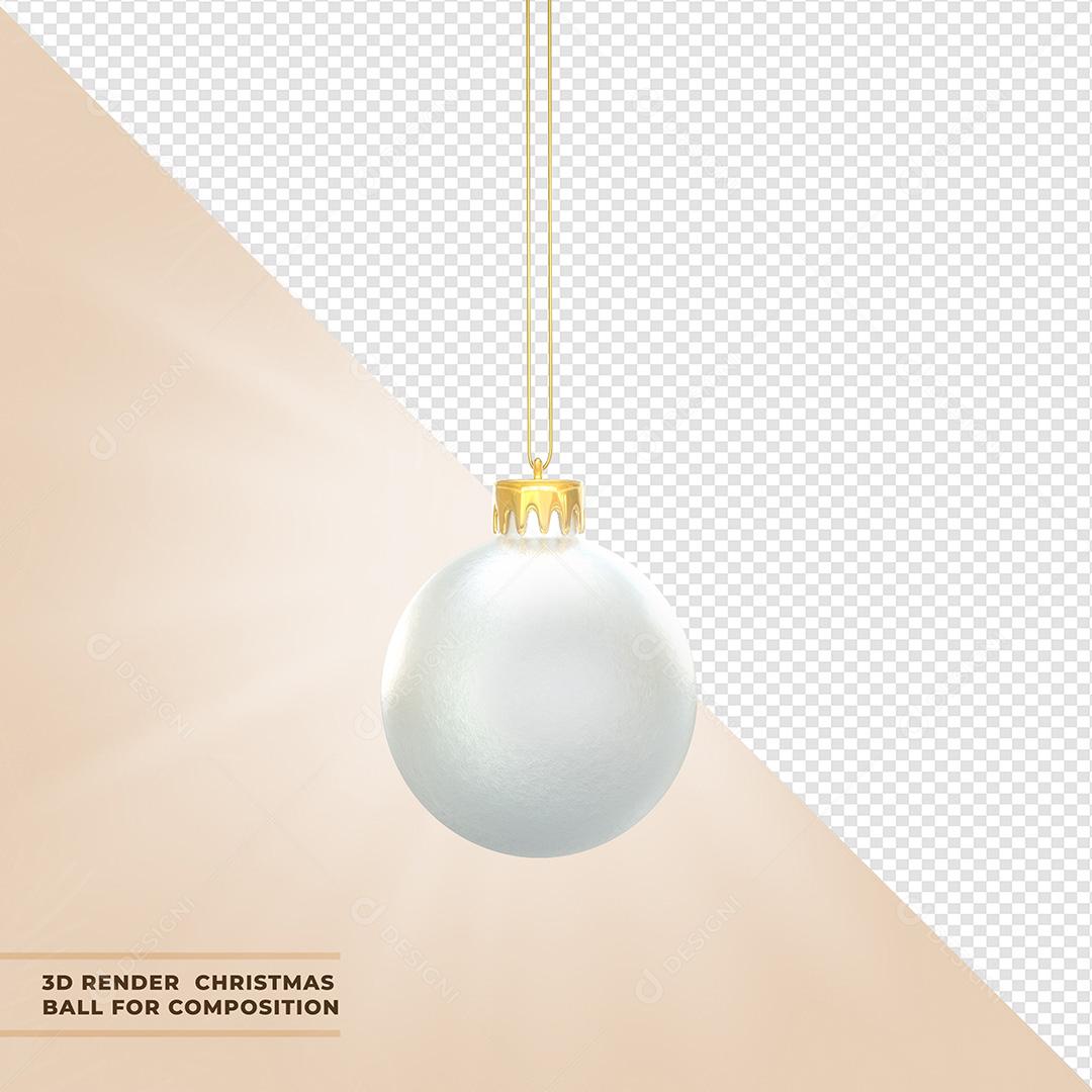 Elemento 3D Para Composição Bola De Natal PNG Transparente Sem Fundo