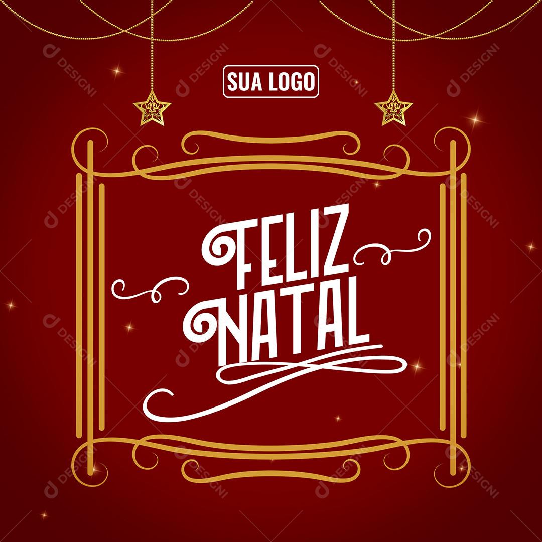 Post Feed Merry Christmas Family Social Media Editable PSD