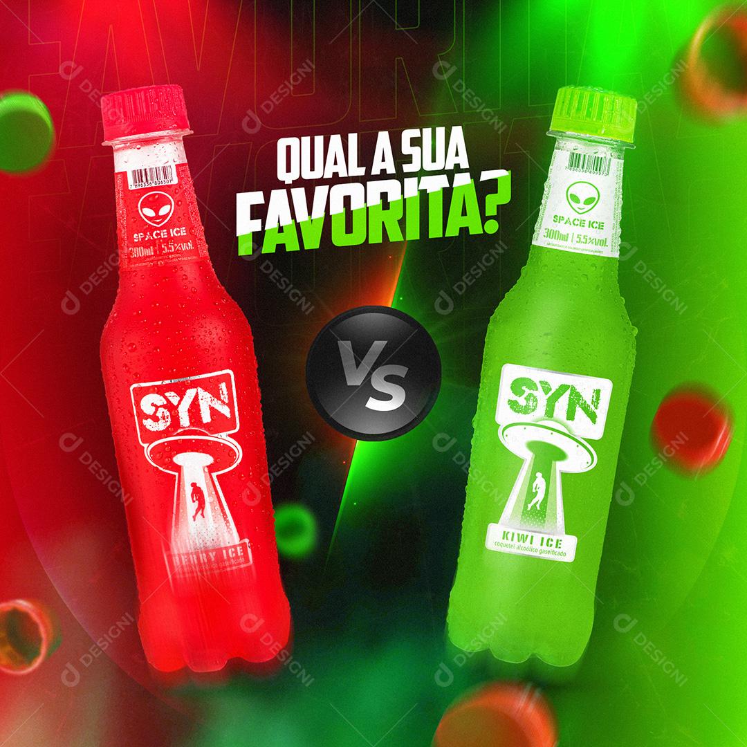 Post Qual A Sua Favorita SYN Social Media PSD Editável