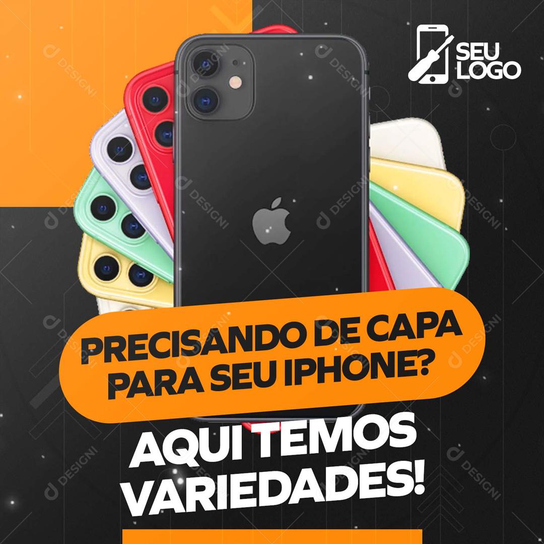 Precisando De Capa Para Seu Iphone Social Media PSD Editável