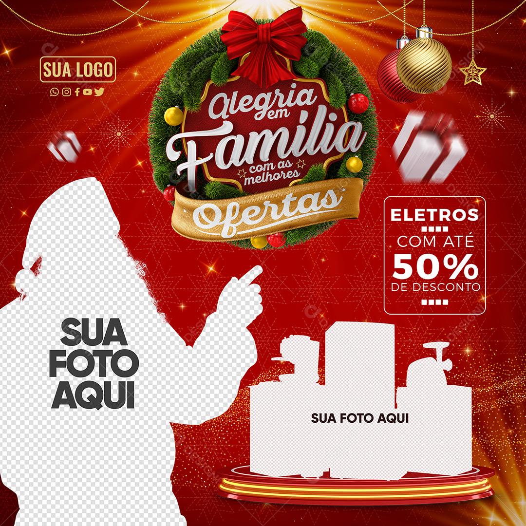 Social Media Ofertas De Natal Com Eletrônicos De Até 50% Desconto PSD Editável