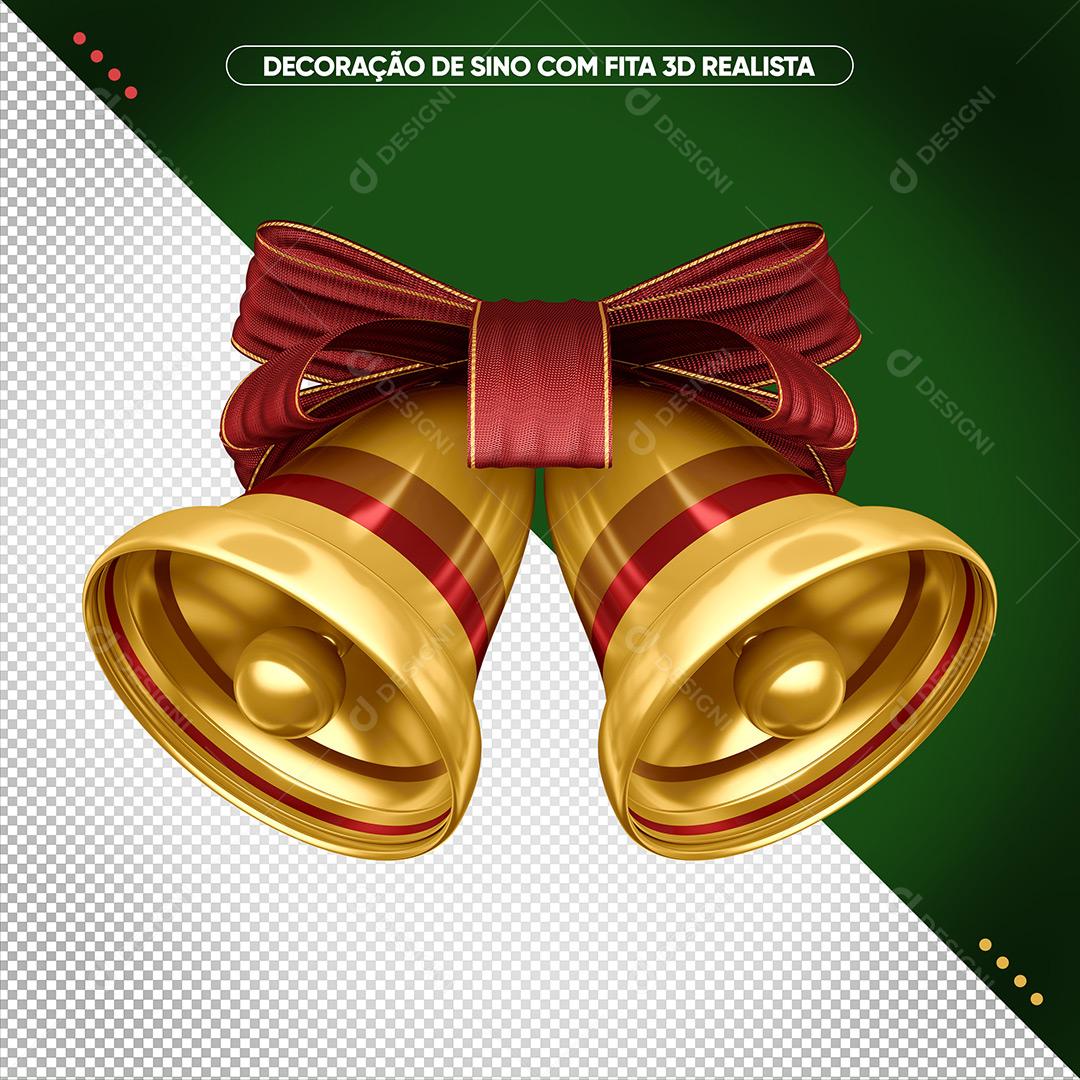 Social Media Sino 3D Com Fita Vermelha Realista PSD Editável