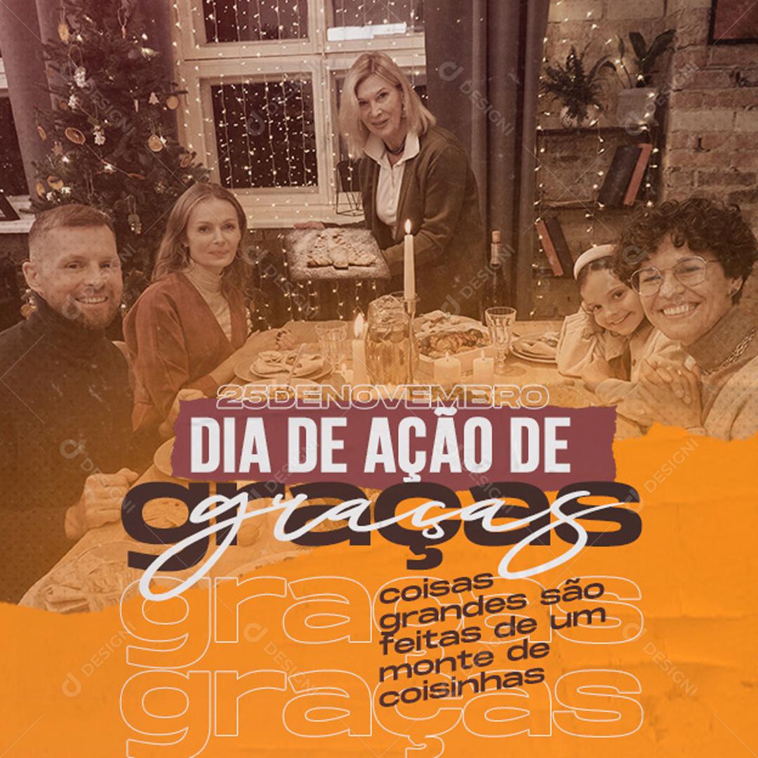 25 De Dezembro Dia Da Ação De Graças Social Media PSD Editável