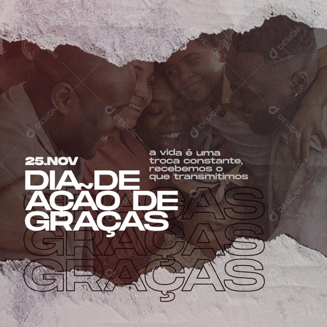 25 De Dezembro Dia Da Ação De Graças Social Media PSD Editável