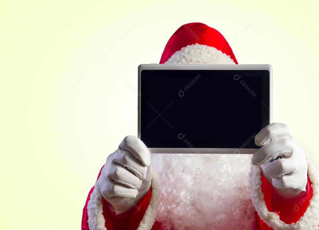 Papai Noel Apresenta Tablet Imagem JPG