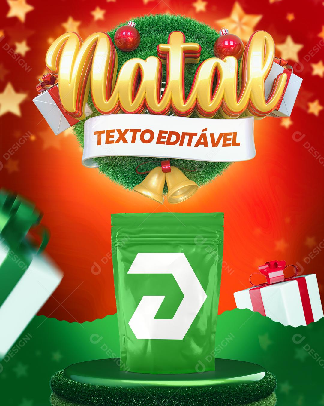 Social Media Template Natal Podium Produto PSD Editável