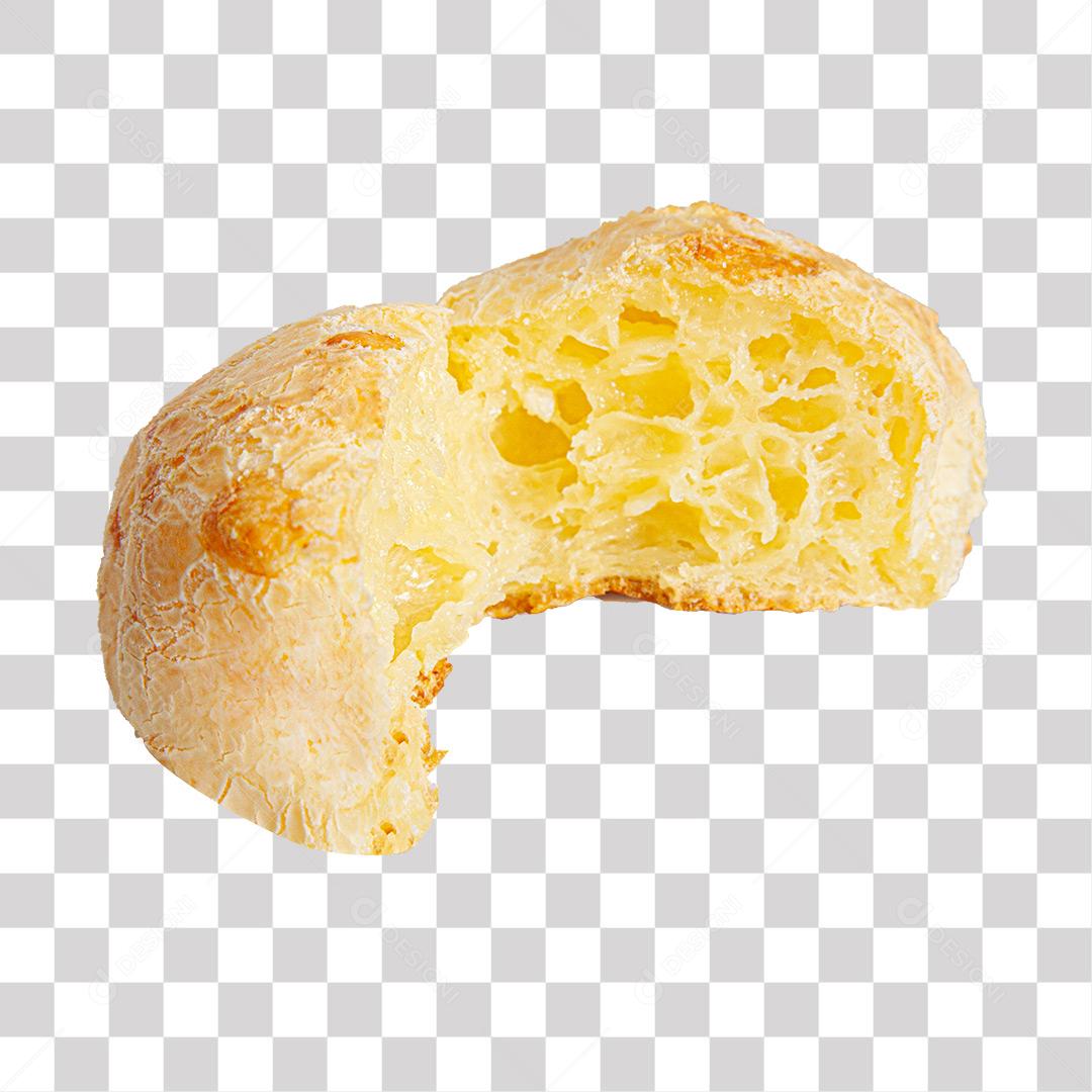 Pão de Queijo Aberto ao Meio PNG Transparente