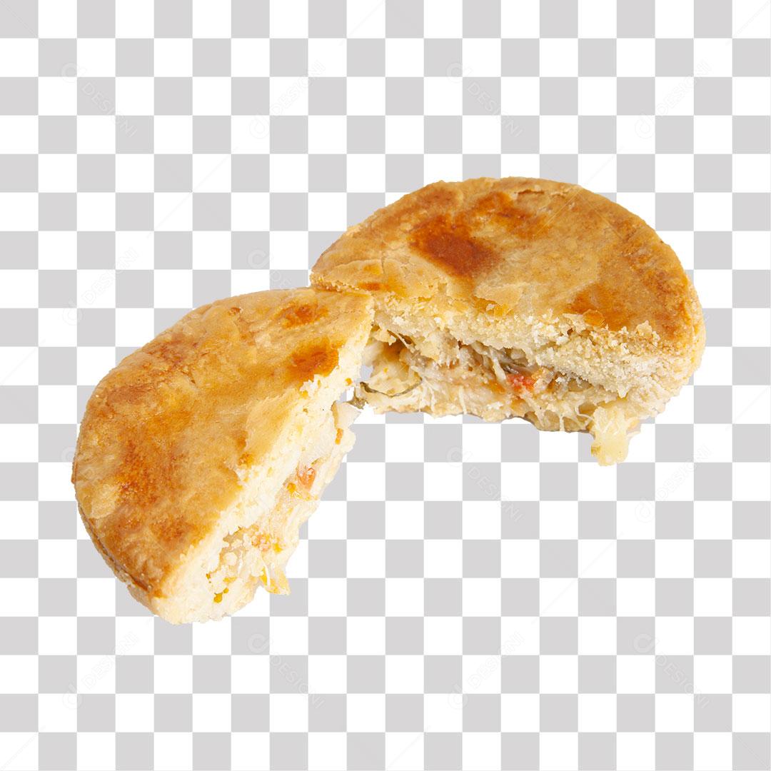 Salgado Recheado Aberto ao Meio PNG Transparente Sem Fundo