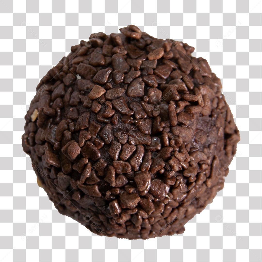 Brigadeira Chocolate Preto Redondo PNG Transparente