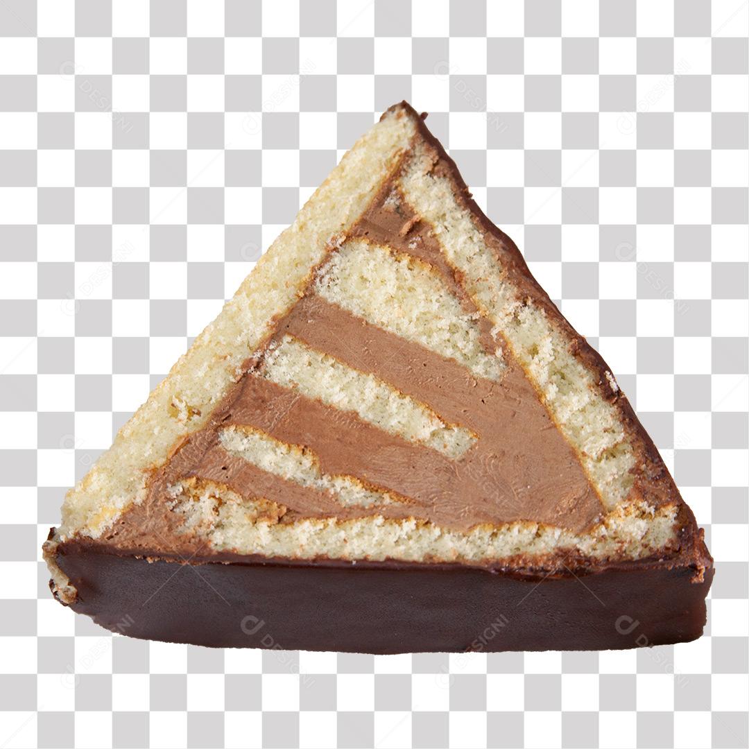 Bolo De Chocolate Cortado no Formato Triângulo PNG Transparente