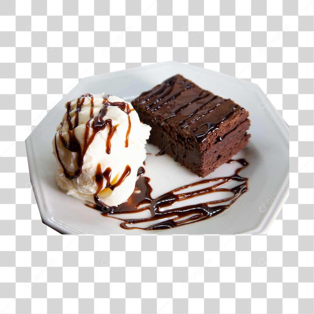 Sorvete Sobremesa Cobertura De Chocolate PNG Transparente