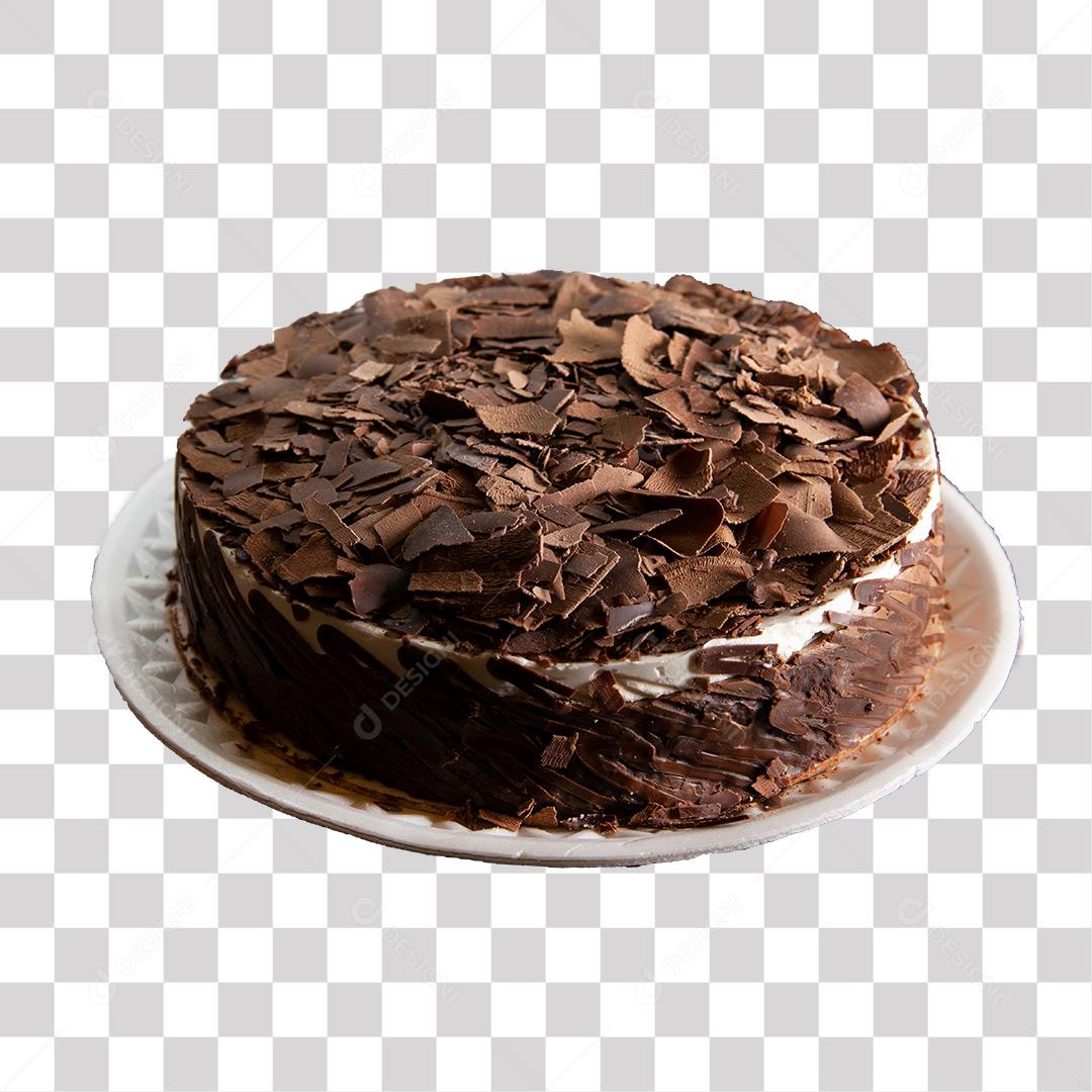Bolo De Chocolate Com Pedaços De Choc Por Cima PNG Transparente