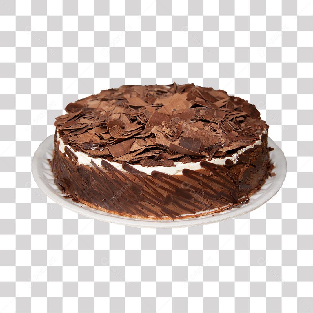 Bolo De Chocolate Com Pedaços De Choc Por Cima PNG Transparente