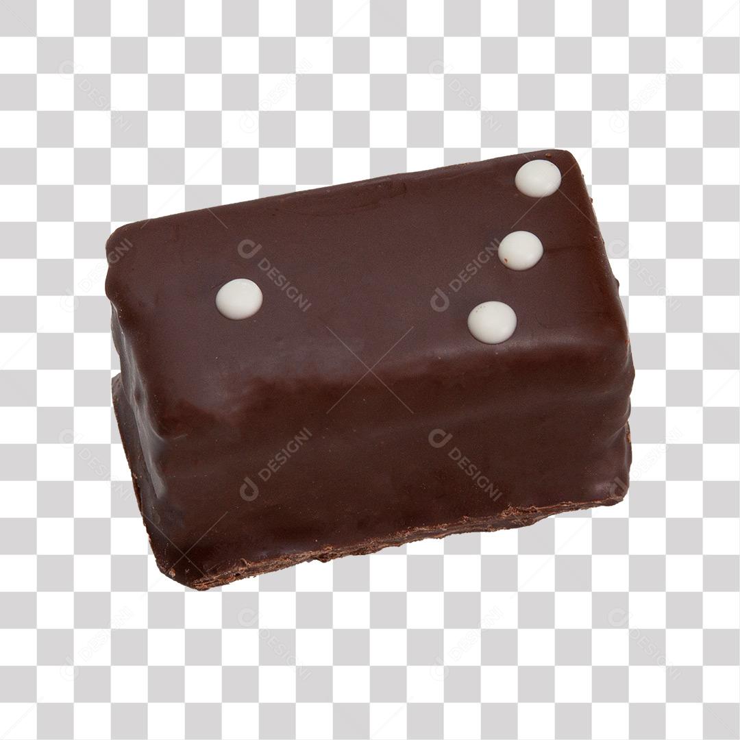 Bombom De Chocolate Caseiro Recheado Com Formato Dominó PNG Transparente