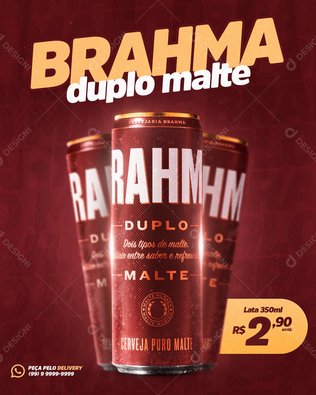 Social Media Distribuidora Cerveja Brahma Duplo Malte PSD Editável