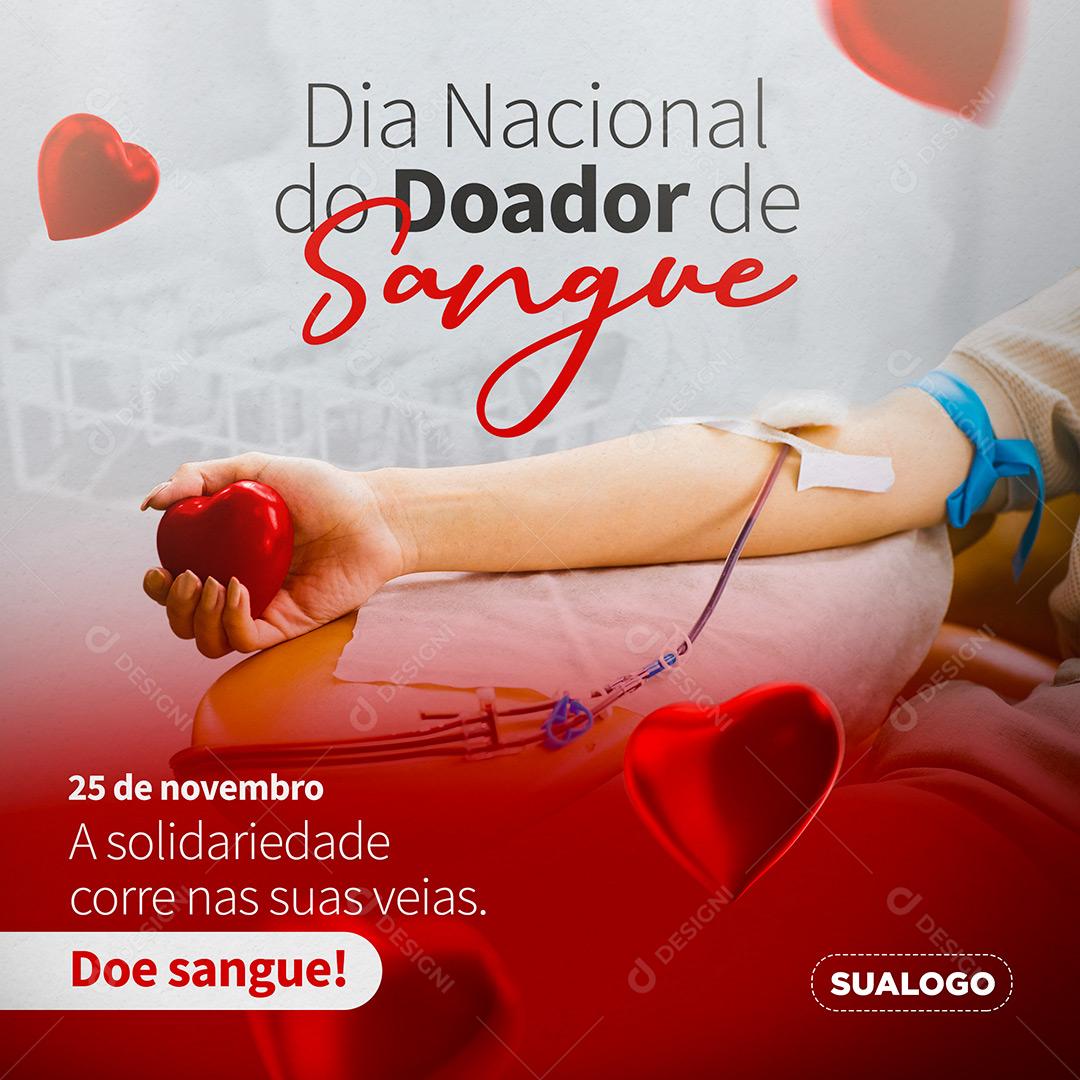 Social Media Data Comemorativa Dia Nacional Do Doador de Sangue PSD Editável