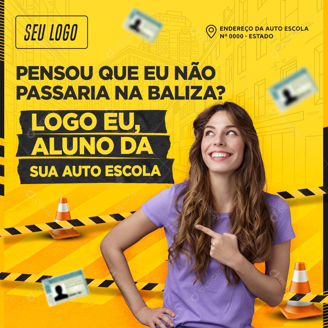 Pensou Que Eu Não Passaria Na Baliza Logo Eu Social Media PSD Editável
