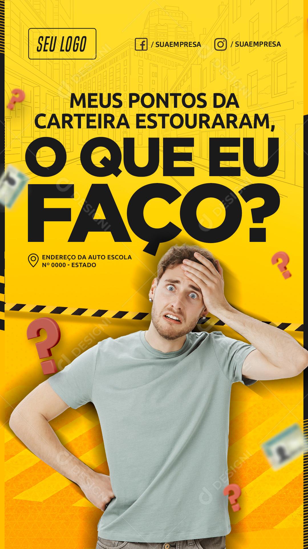 Meus Pontos Da Carteira Estouraram O Que Eu Faço Social Media PSD Editável