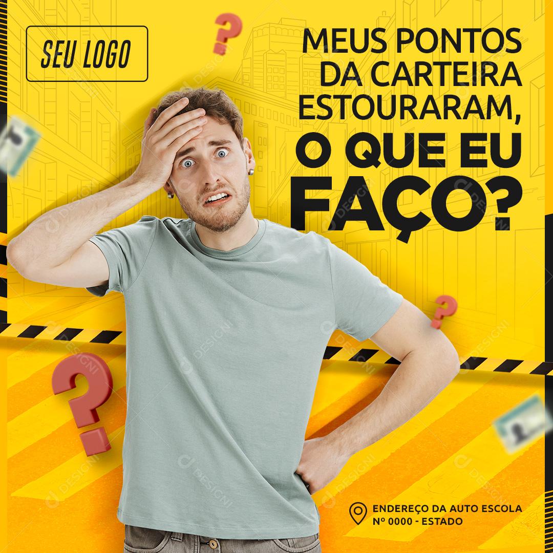 Meus Pontos Da Carteira Estouraram O Que Eu Faço Social Media PSD Editável