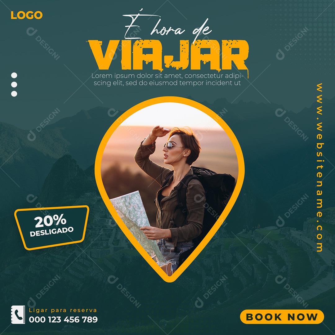 Social Media Banner De Viagens PSD Editável