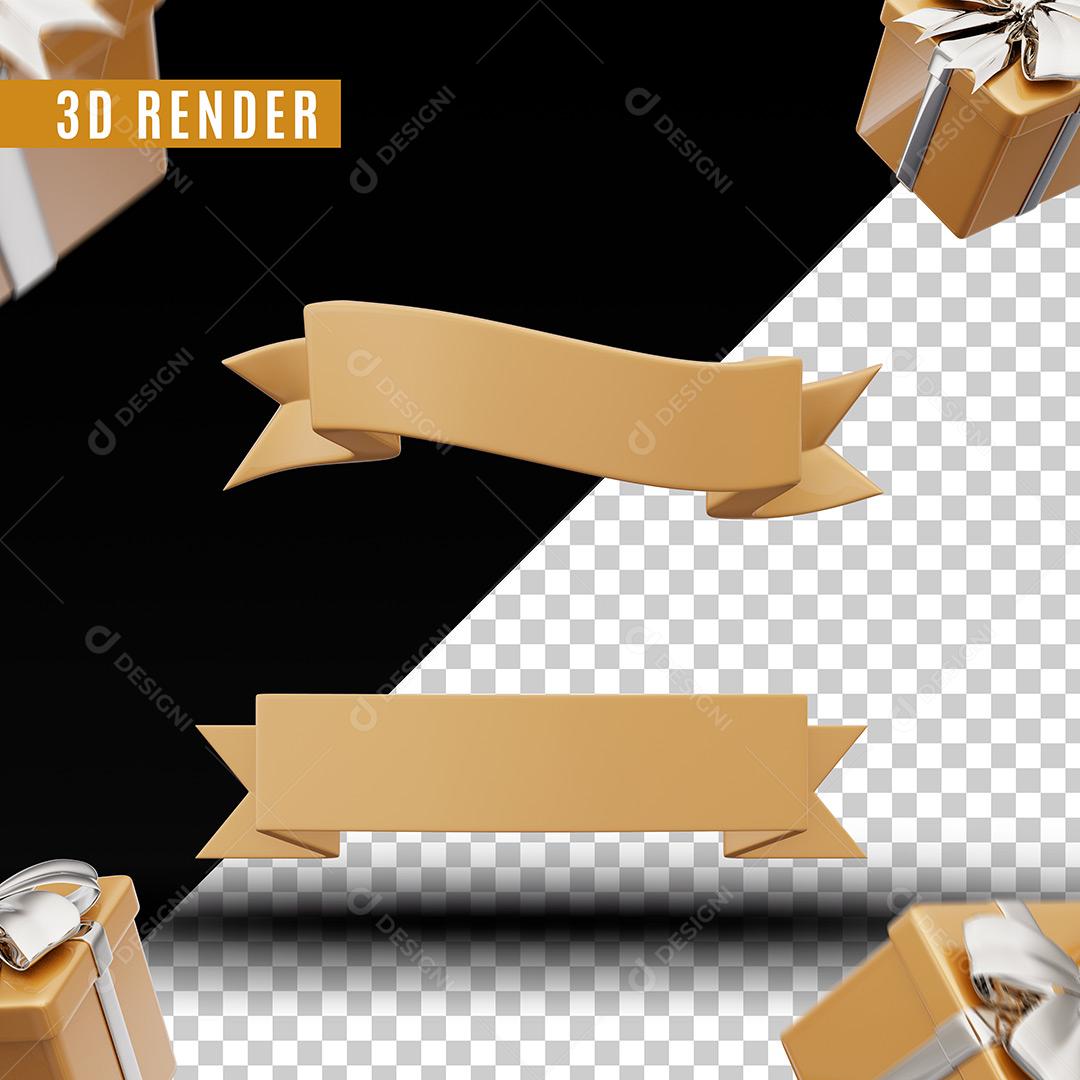 Social Media Faixa Amarela Elemento Para Composição PSD Editável