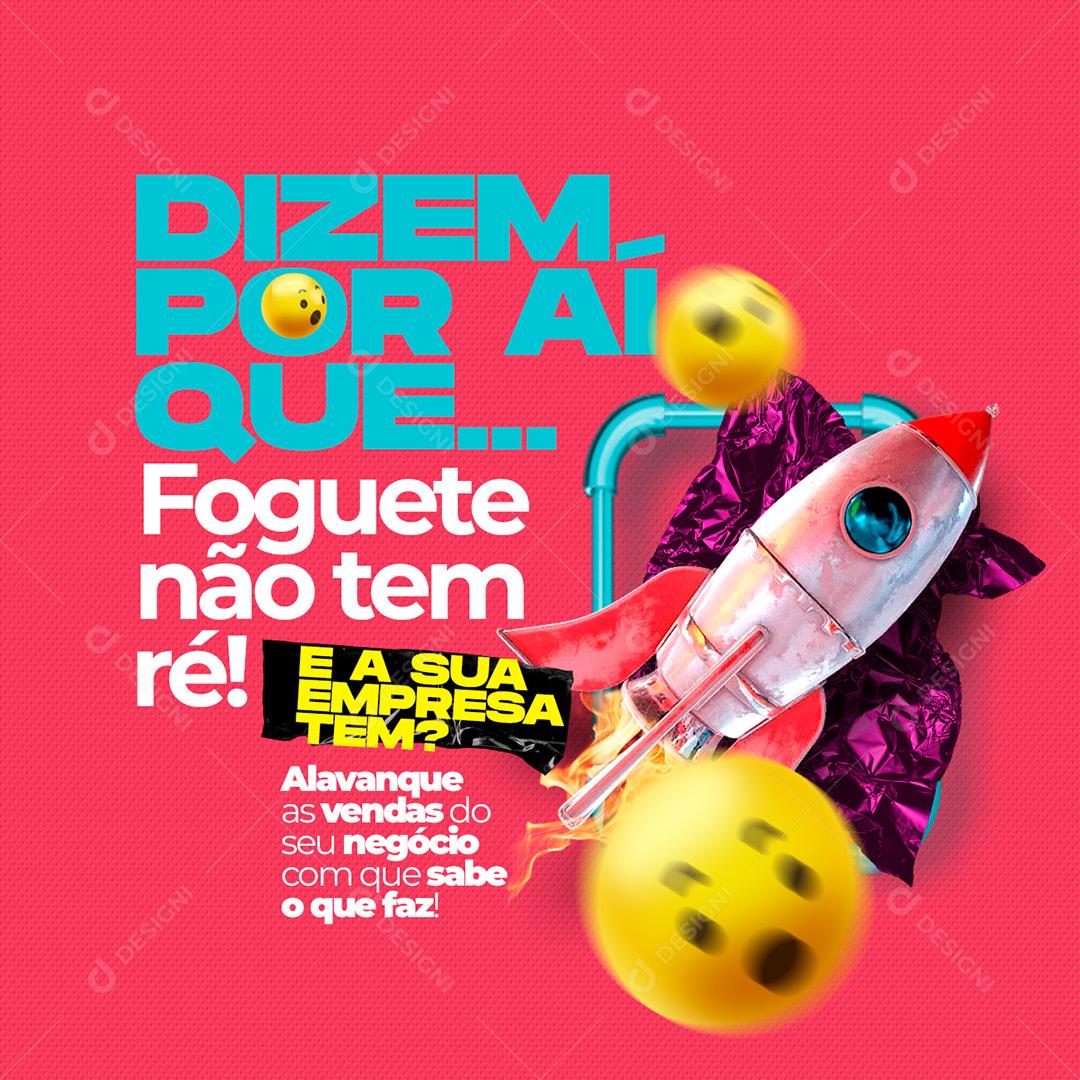 Socia Media Marketing Foguete Não Tem Ré Agências PSD Editável