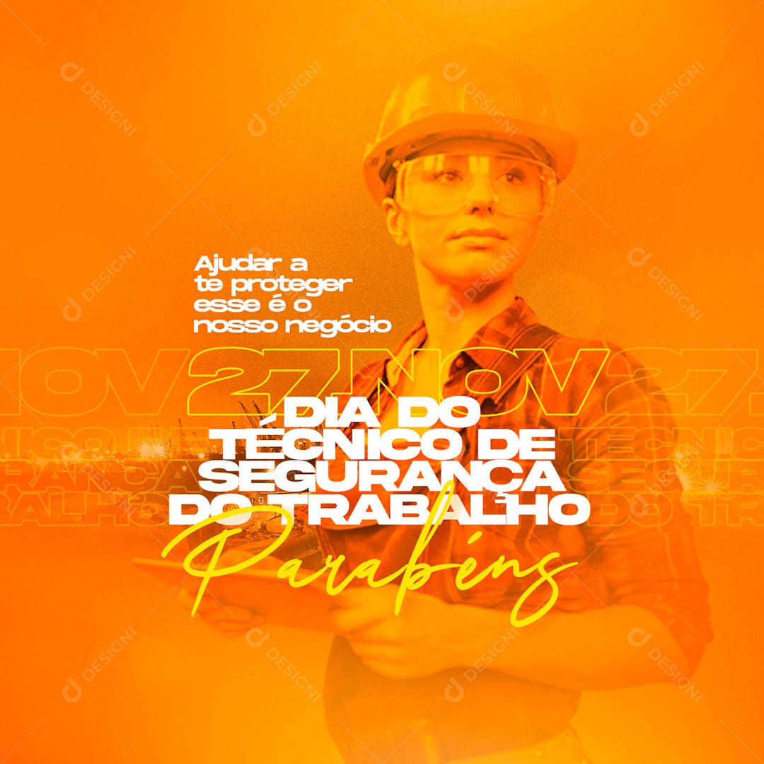 Técnico De Segurança Do Trabalho Social Media 27 Dezembro PSD Editável