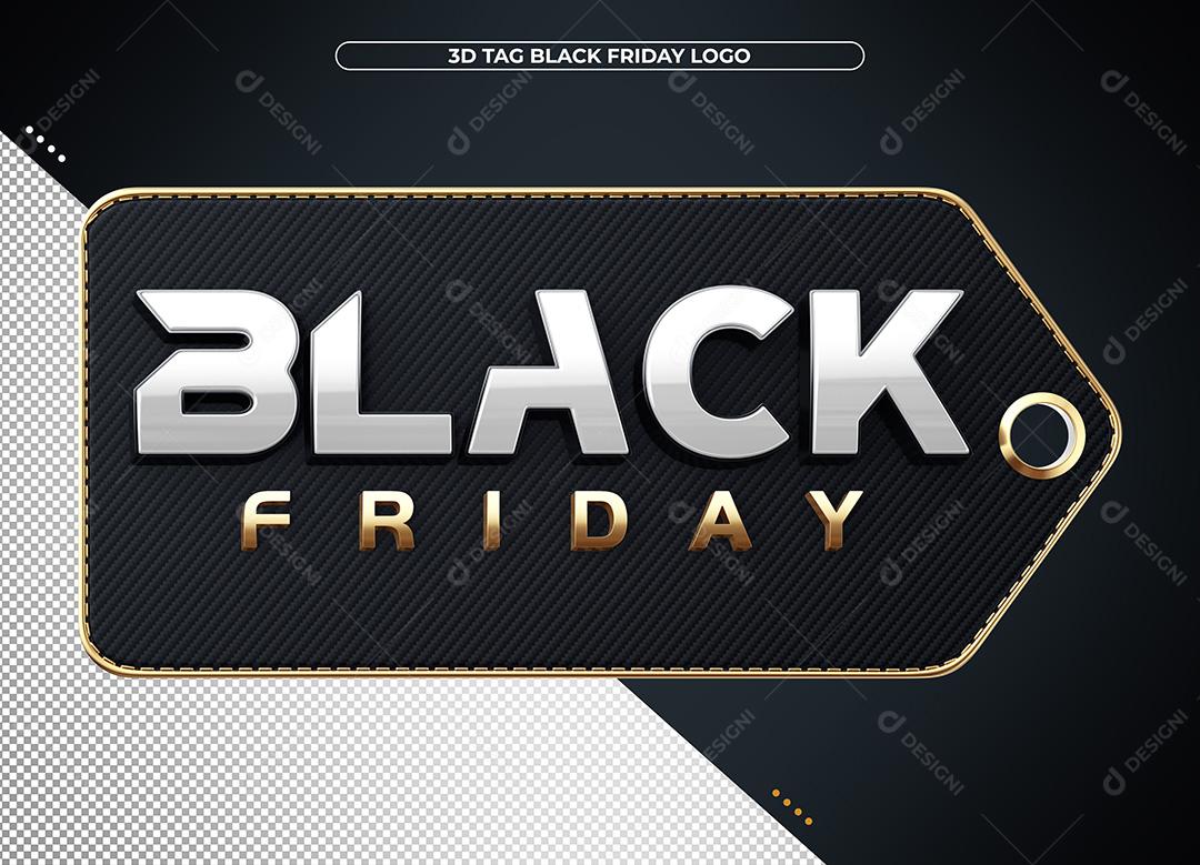 3D Stamp for Black Friday Composition PSD