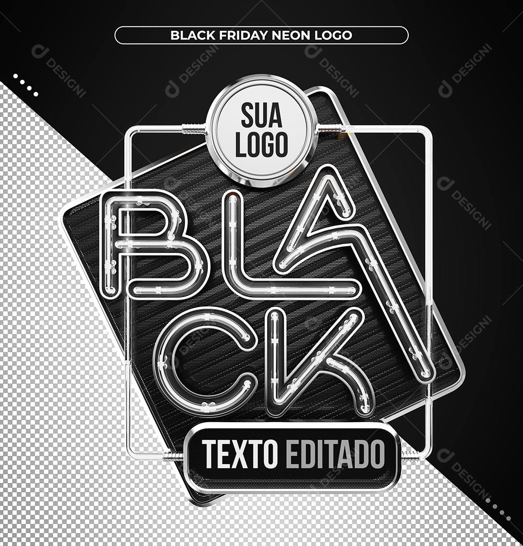 Selo 3D para Composição Black Friday PSD Texto Editável