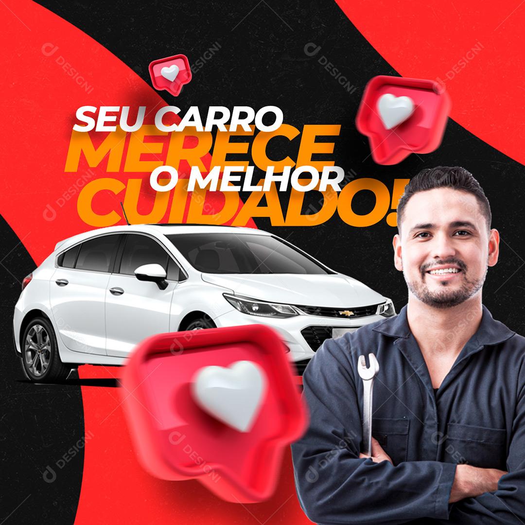Social Media Borracharia Seu Carro Merece O Melhor Cuidado PSD Editável