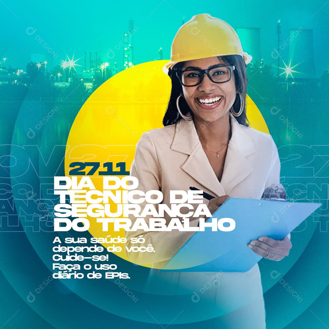 Social Media Dia Do Técnico De Segurança Data Comemorativa PSD Editável