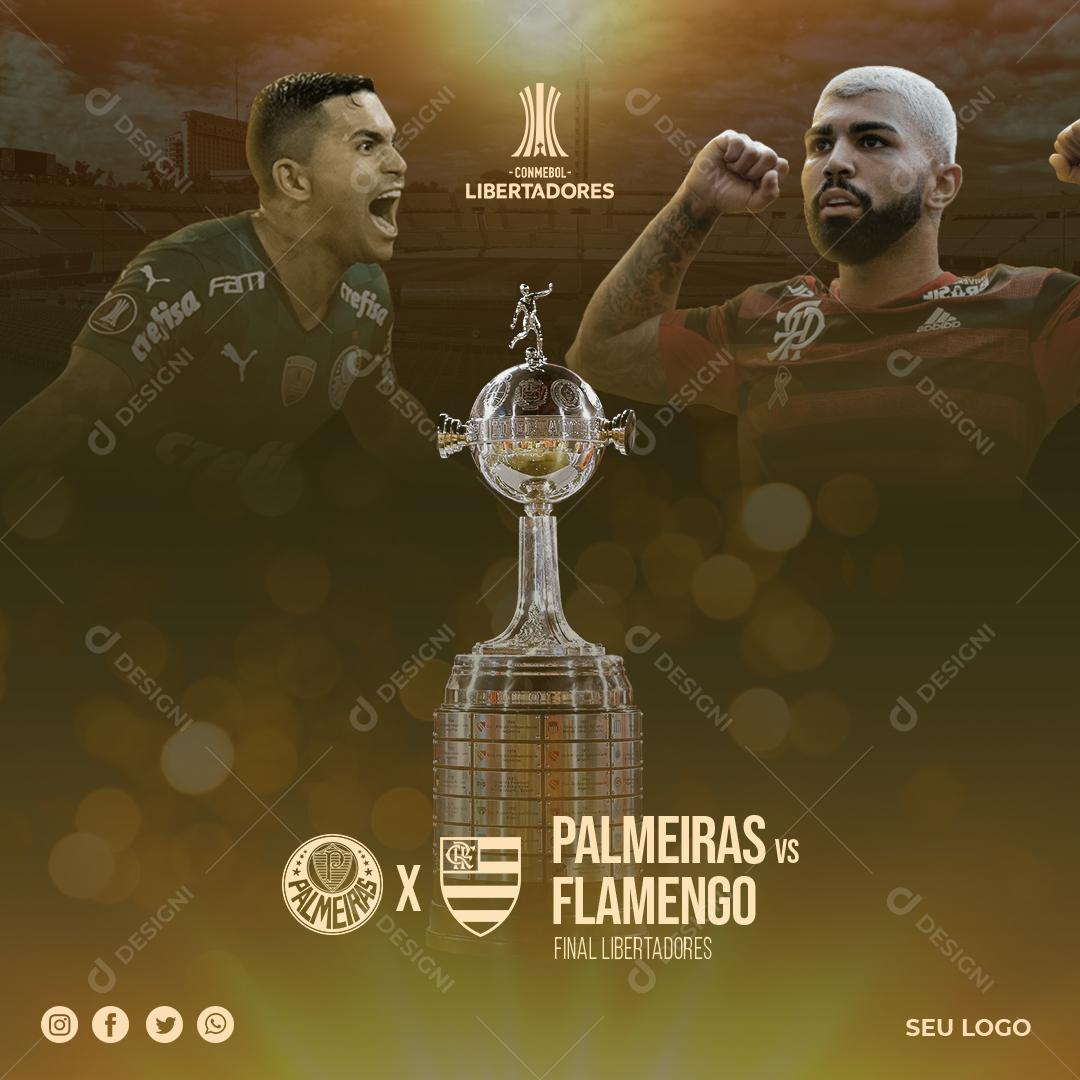 Social Media Feed Futebol Final das Libertadores PSD Editável