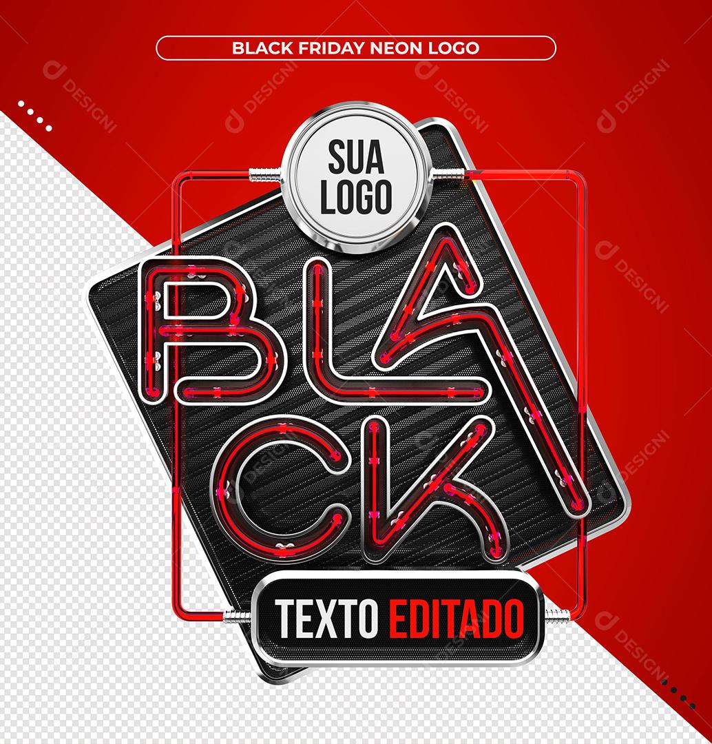 Selo 3D para Composição Black Friday PSD Texto Editável