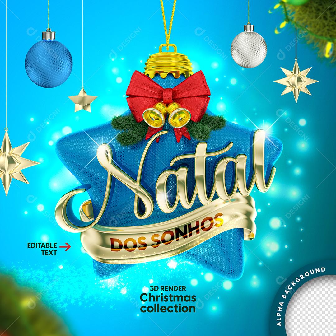 Social Media Natal Dos Sonhos Elemento Para Composição PSD Editável