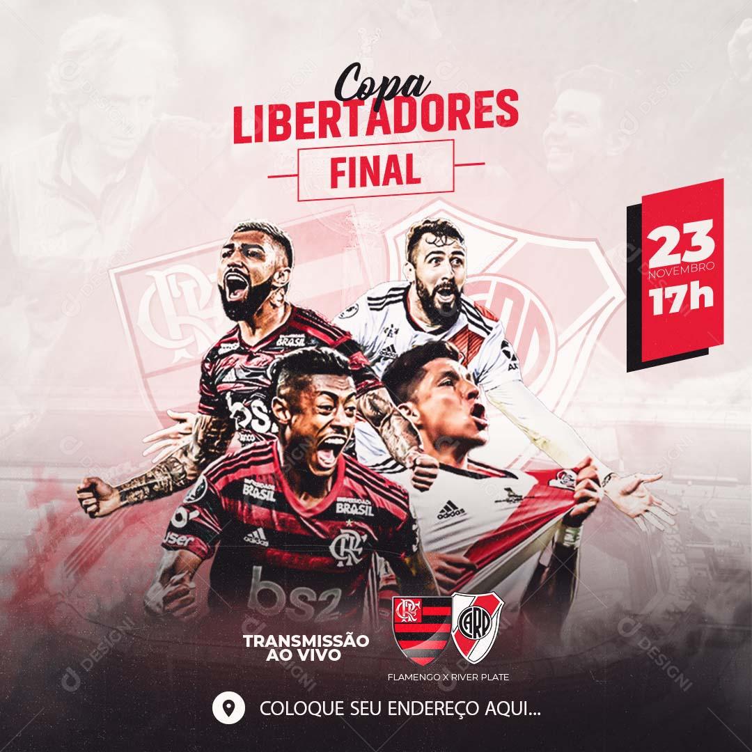 Social Media Futebol Copa Libertadores da America Final PSD Editável