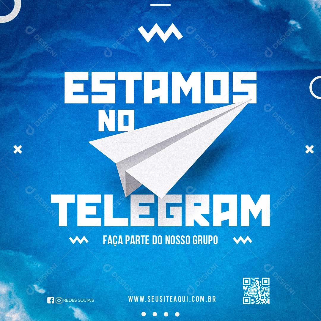 Social Media Feed Telegram Mensagens PSD Editável