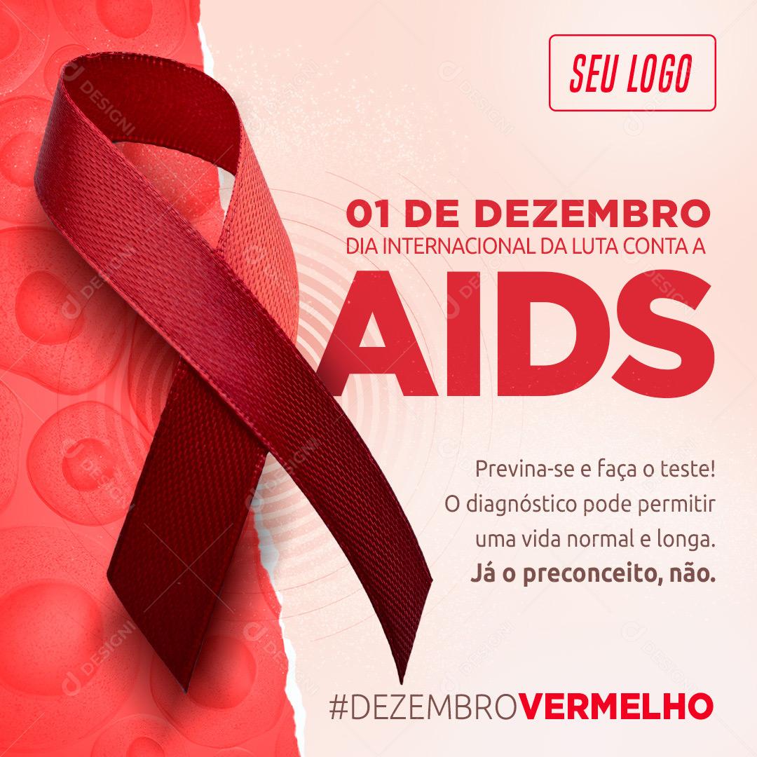 Social Media Luta Contra A Aids Dia 1 De Dezembro PSD Editável