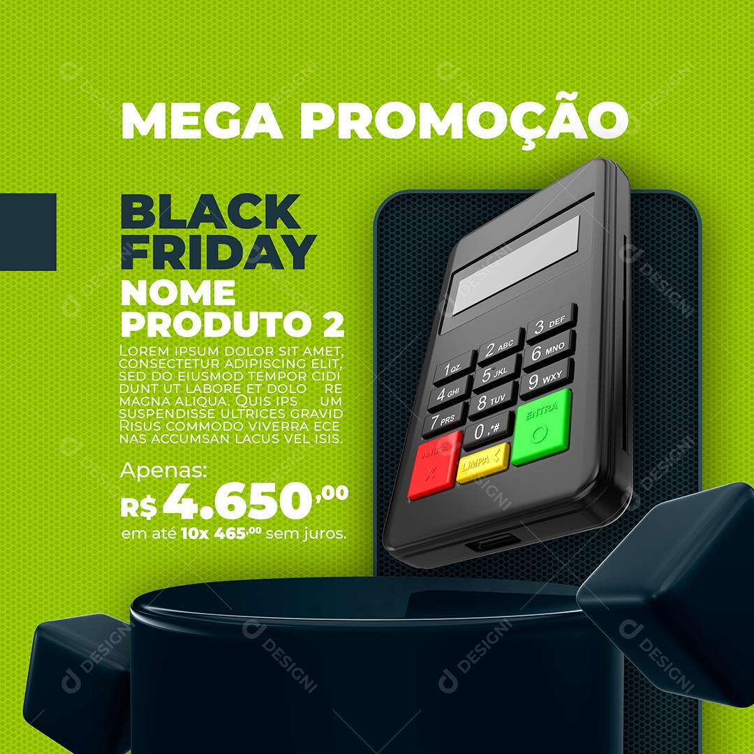 Mega Promoção Black Friday 10x Sem Juros Produtos Celulares PSD Editável