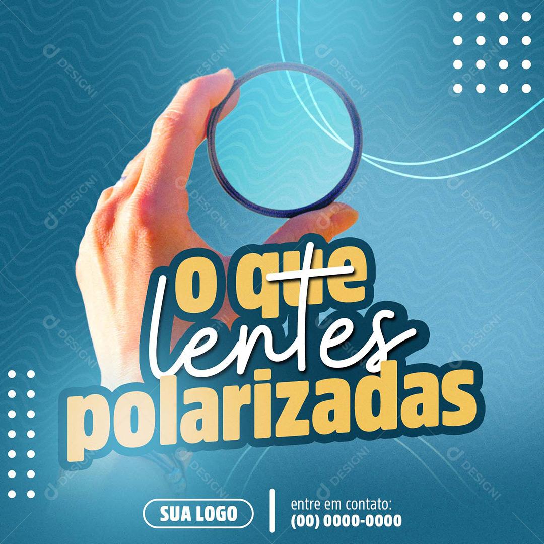 Ótica Social Media Oque Lentes Polarizadas PSD Editável