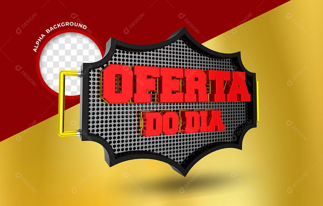 Oferta do Dia Selo 3D Para Composição PSD